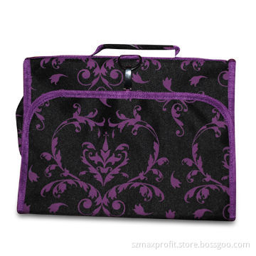 Fancy Cosmetic Bag with Mesh Lining Inside and Zipper Closure, Measures 61 x 30 x 7/6cm